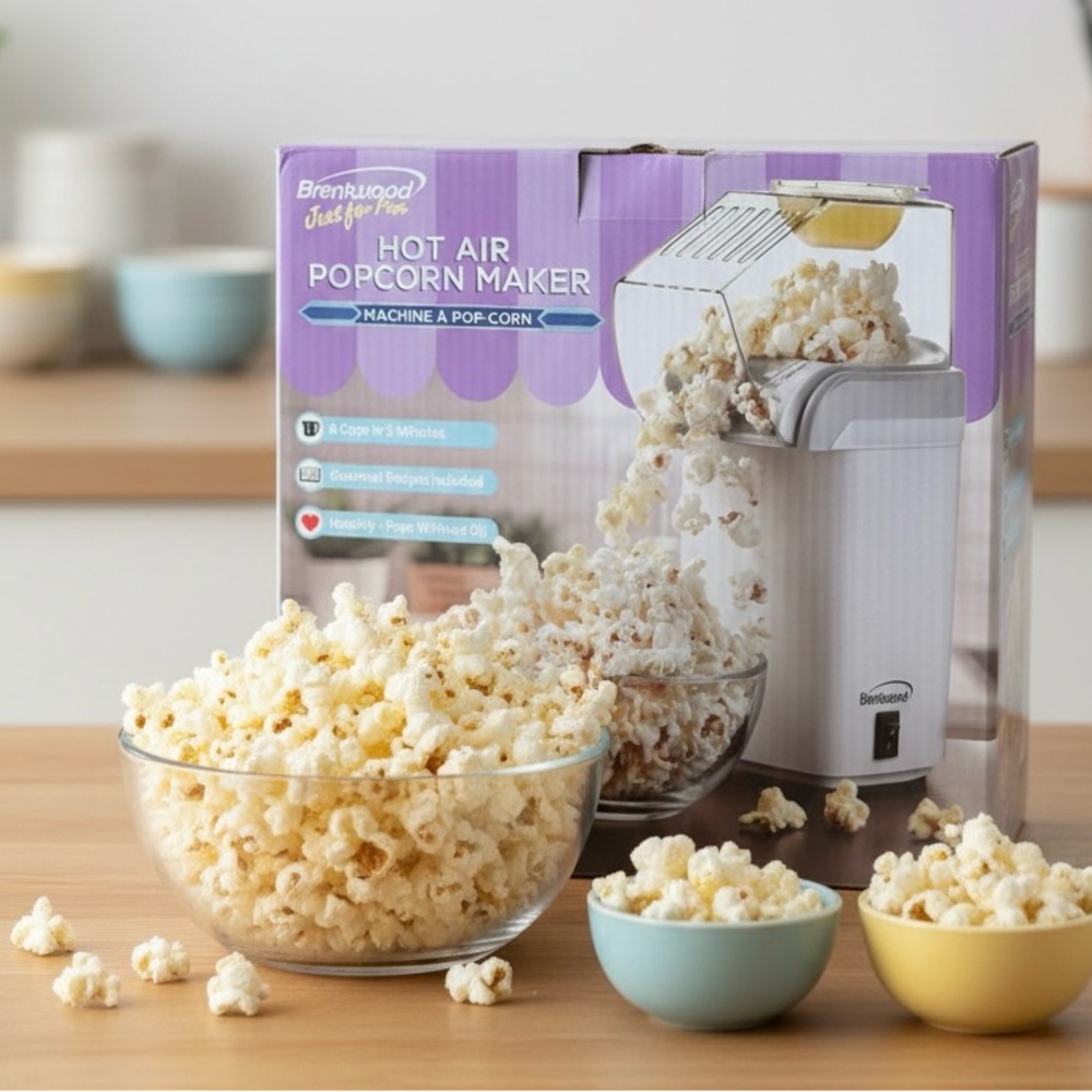 Brentwood White Hot Air Popcorn Maker